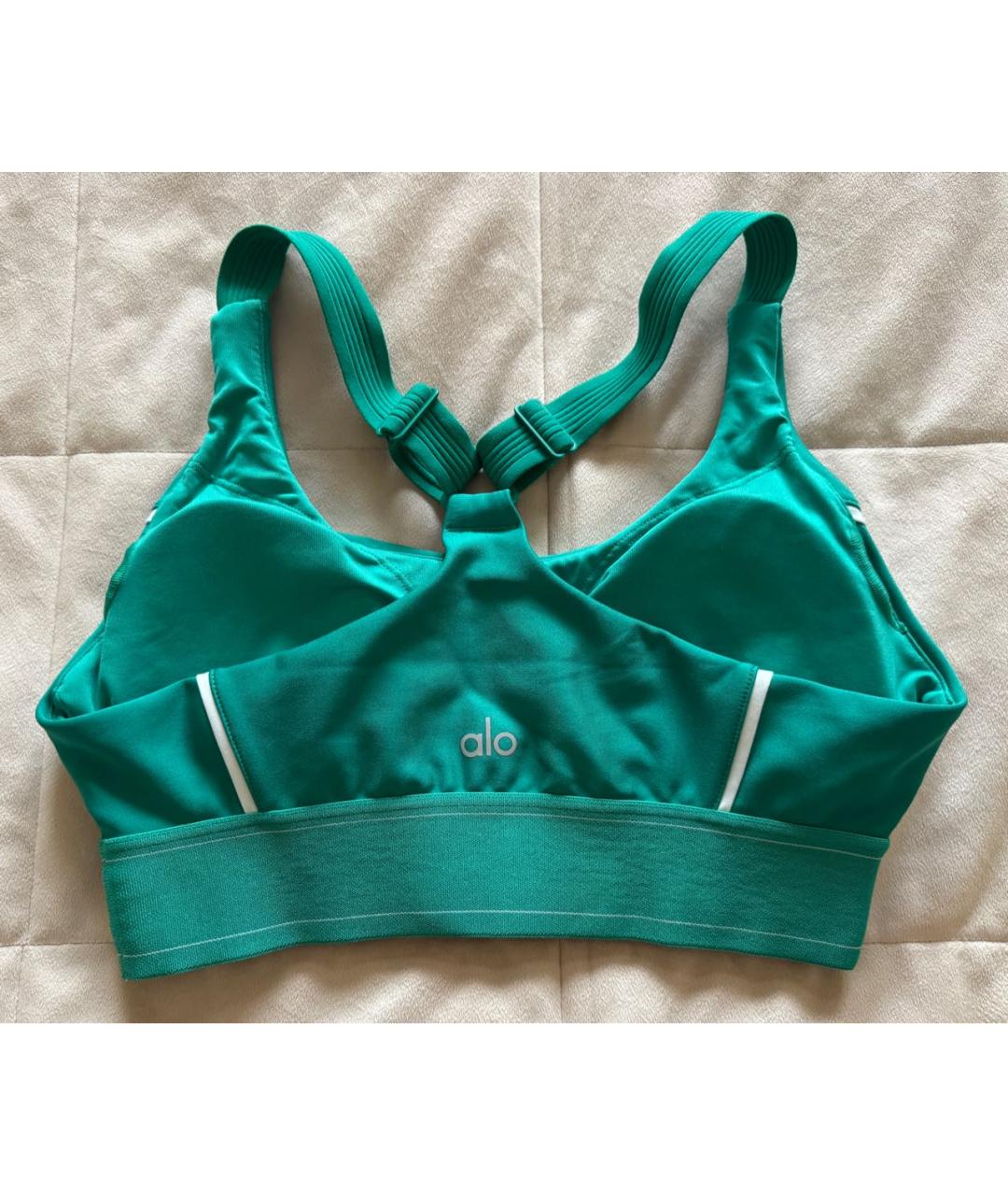 ALO YOGA Зеленая майка, фото 2