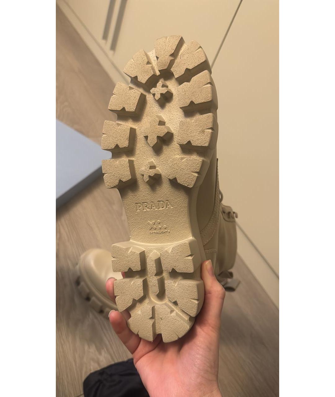 PRADA Бежевые ботинки, фото 4