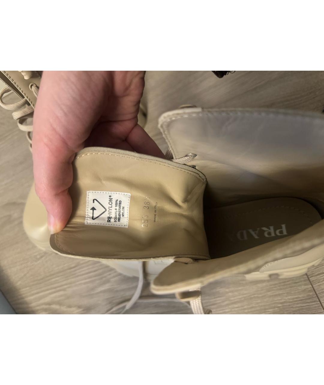 PRADA Бежевые ботинки, фото 5