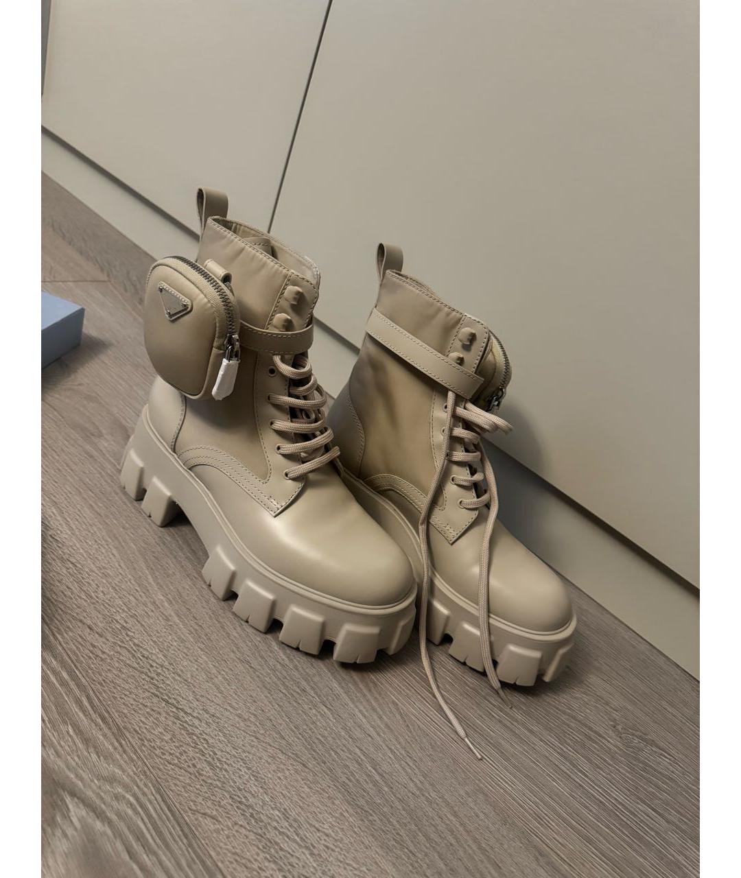 PRADA Бежевые ботинки, фото 2