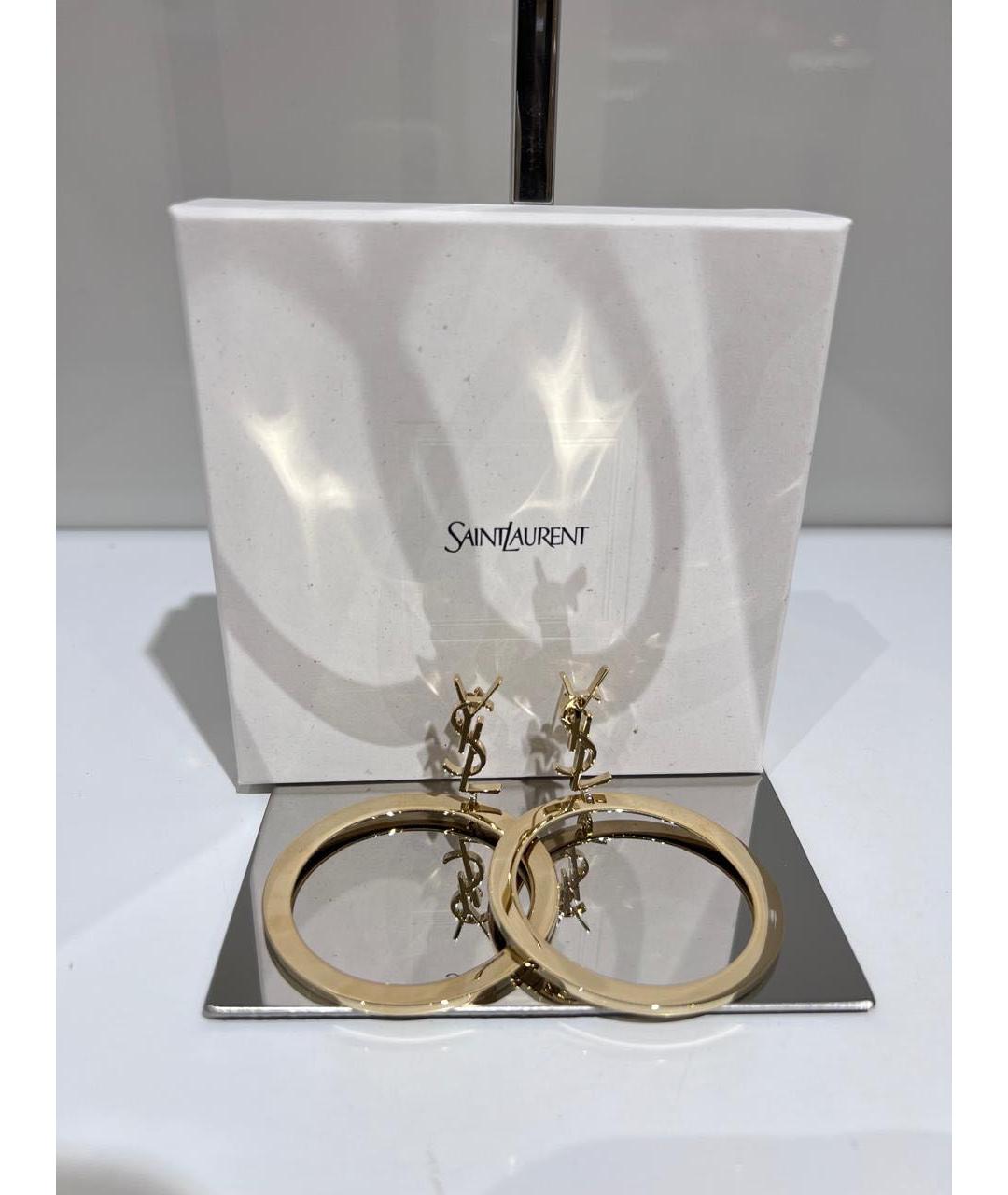 SAINT LAURENT Золотые серьги, фото 2