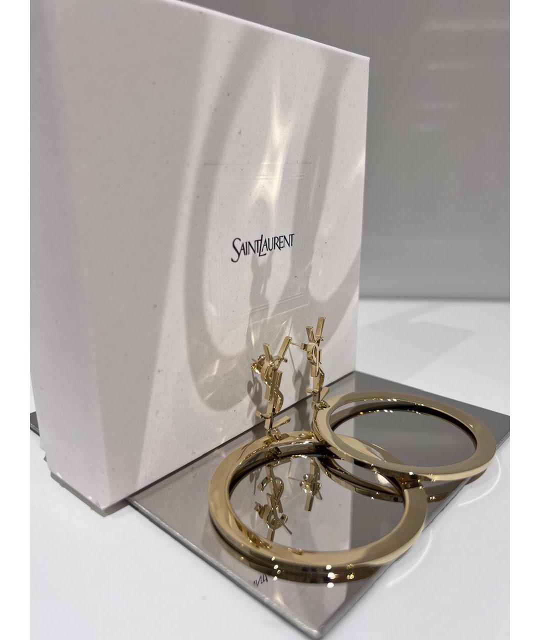 SAINT LAURENT Золотые серьги, фото 3