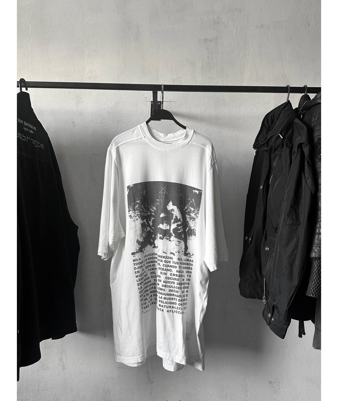 RICK OWENS Белая хлопковая майка, фото 6