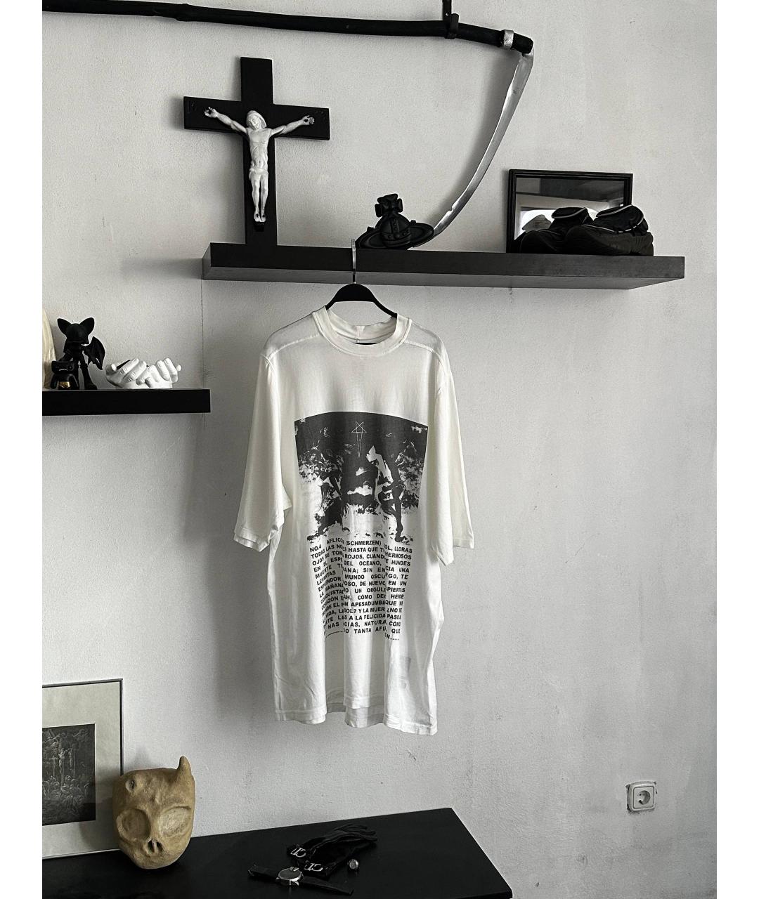 RICK OWENS Белая хлопковая майка, фото 2