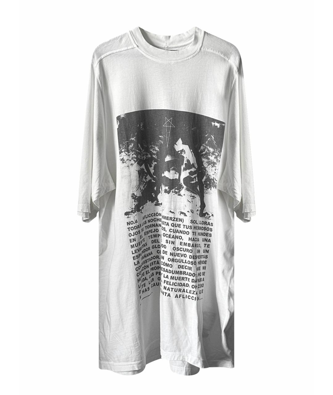 RICK OWENS Белая хлопковая майка, фото 1