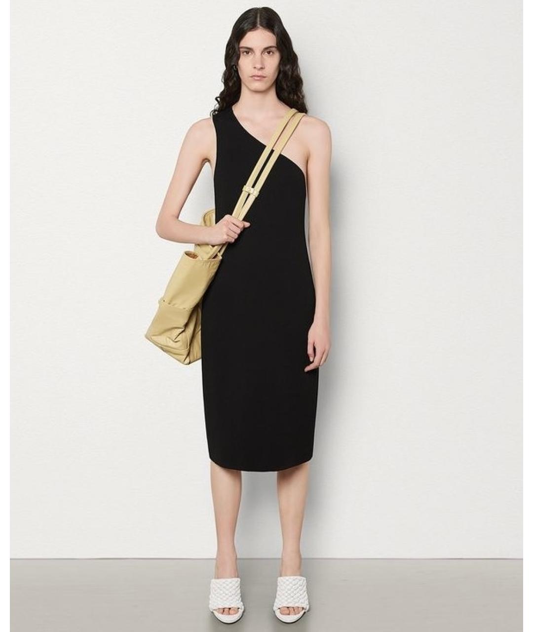 BOTTEGA VENETA Коричневое вискозное коктейльное платье, фото 4