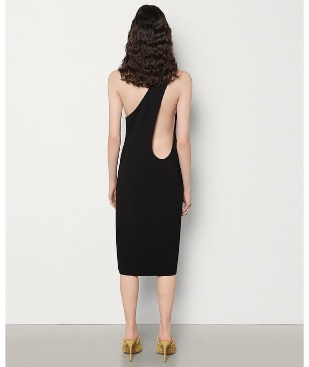 BOTTEGA VENETA Коричневое вискозное коктейльное платье, фото 5