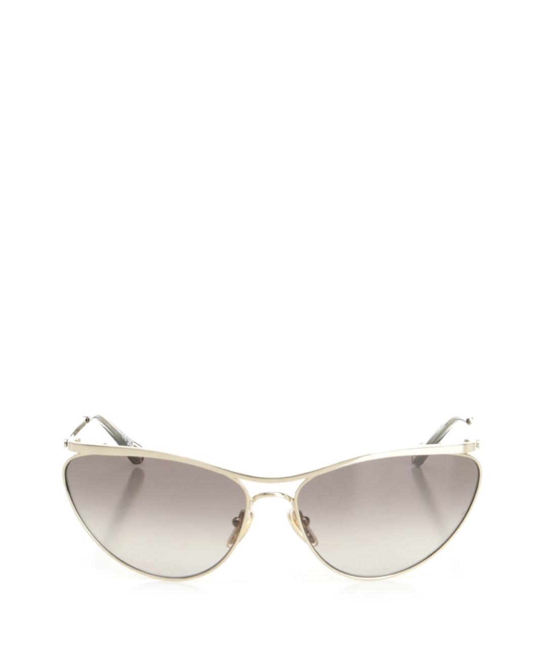 CHLOE Серебряные металлические солнцезащитные очки, фото 2