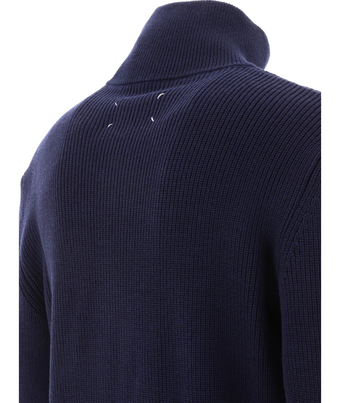 MAISON MARGIELA Синий хлопковый джемпер / свитер, фото 4