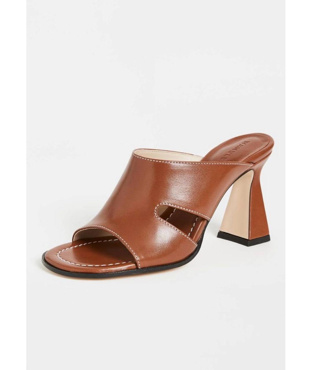 WANDLER Коричневые кожаные мюли, фото 2