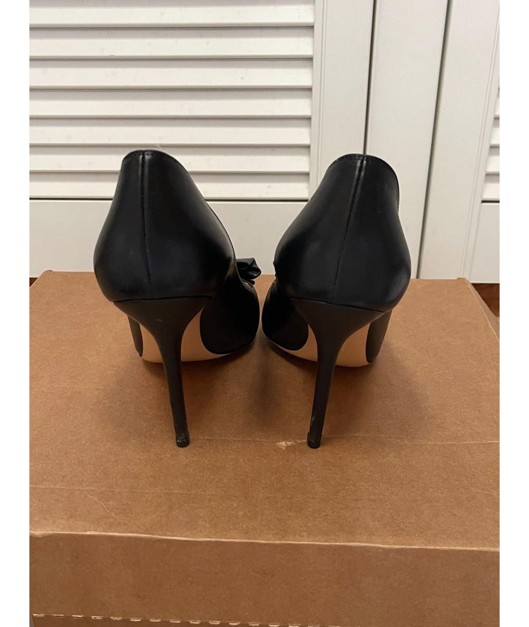 FERRAGAMO Черные кожаные туфли, фото 4