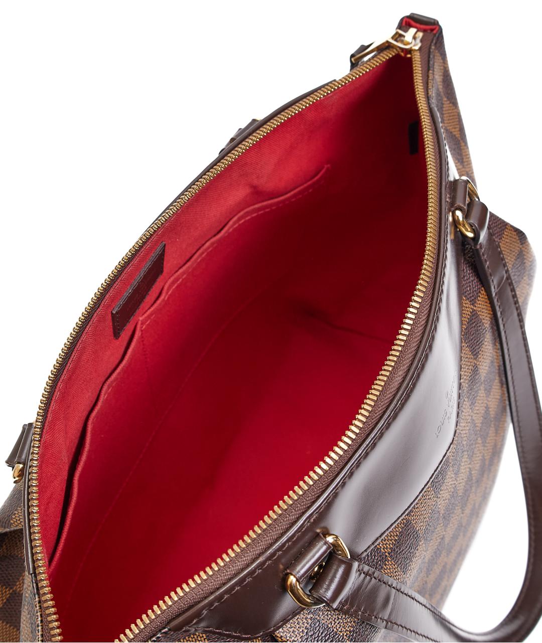 LOUIS VUITTON Коричневая кожаная сумка тоут, фото 4