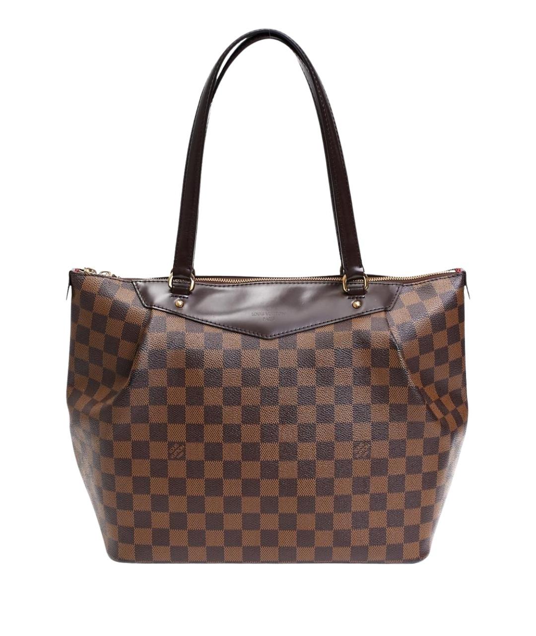 LOUIS VUITTON Коричневая кожаная сумка тоут, фото 1