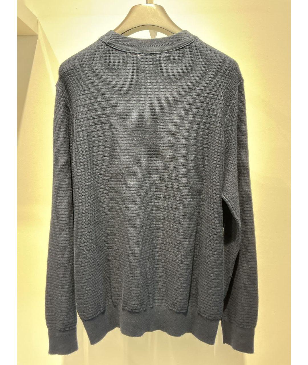 HUGO BOSS Темно-синий хлопковый джемпер / свитер, фото 4