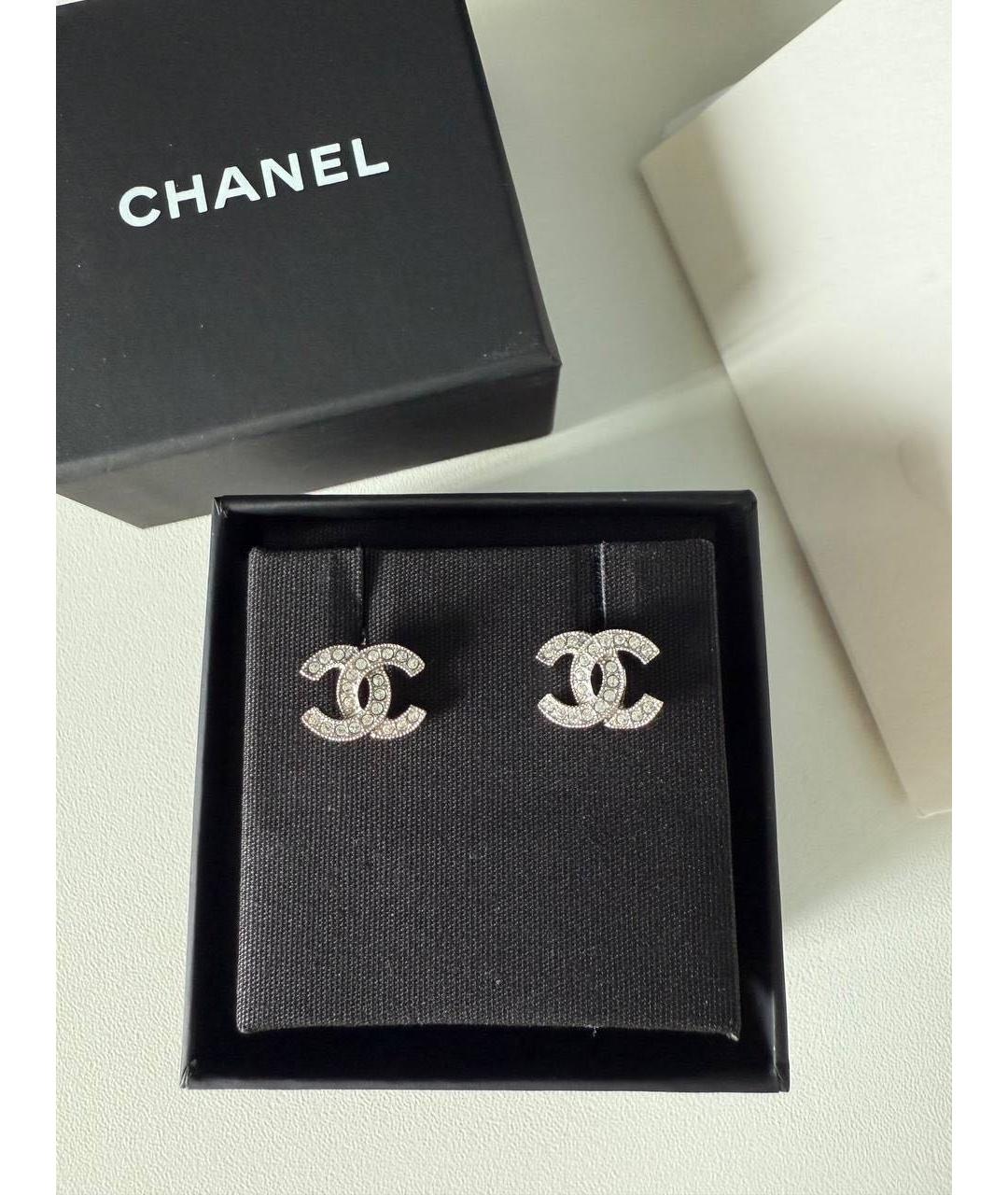 CHANEL Серебряные металлические серьги, фото 3