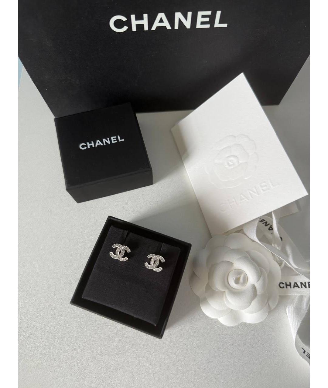 CHANEL Серебряные металлические серьги, фото 4