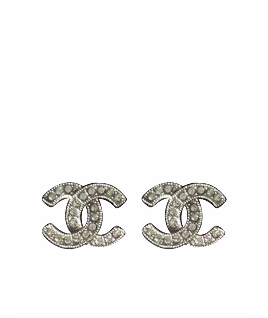 CHANEL Серебряные металлические серьги, фото 1
