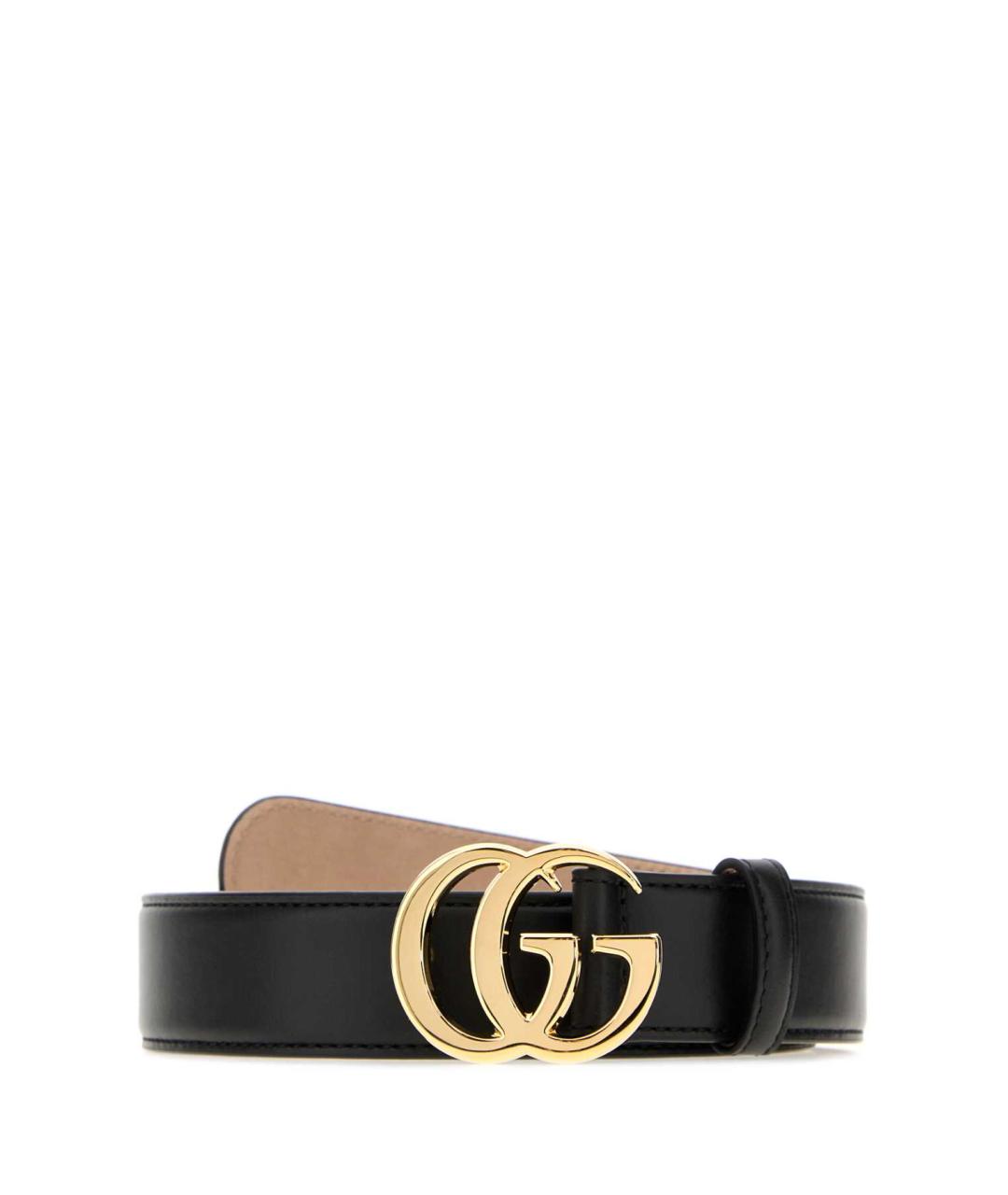 GUCCI Черный кожаный ремень, фото 1