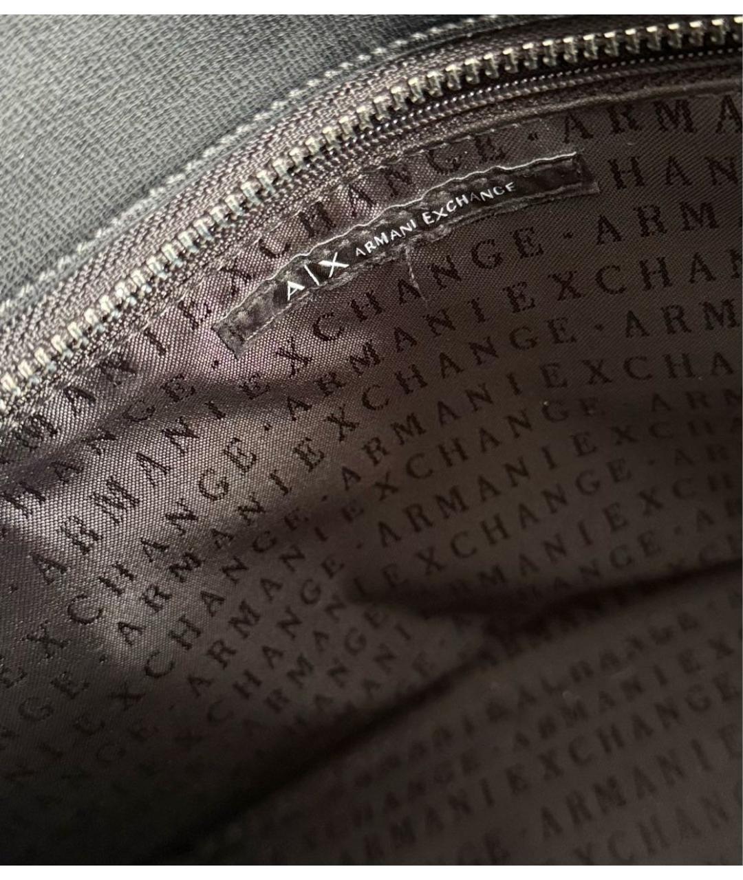 EMPORIO ARMANI Серая сумка тоут из искусственной кожи, фото 4