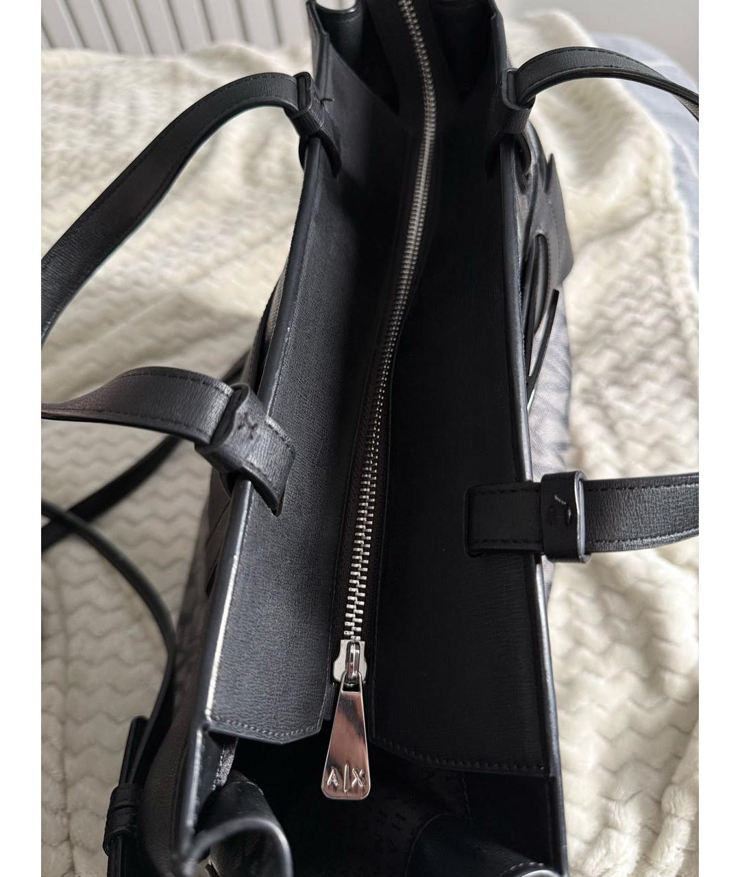 EMPORIO ARMANI Серая сумка тоут из искусственной кожи, фото 5