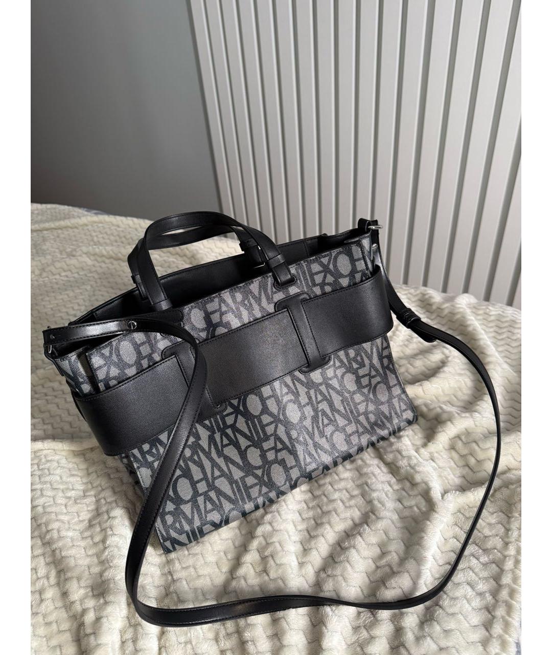 EMPORIO ARMANI Серая сумка тоут из искусственной кожи, фото 2