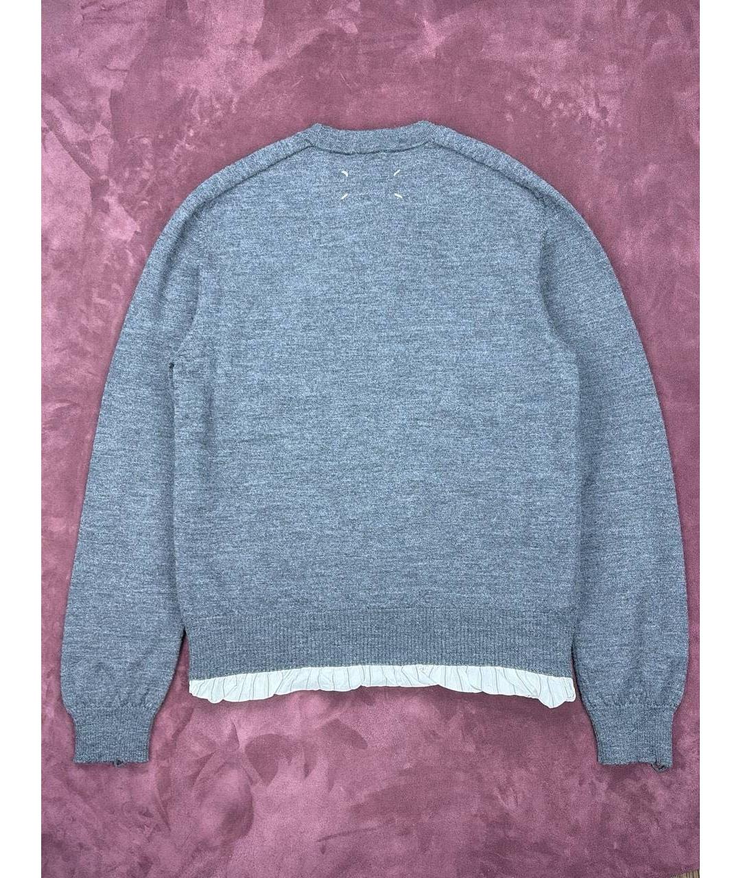 MAISON MARGIELA Серый хлопковый джемпер / свитер, фото 2