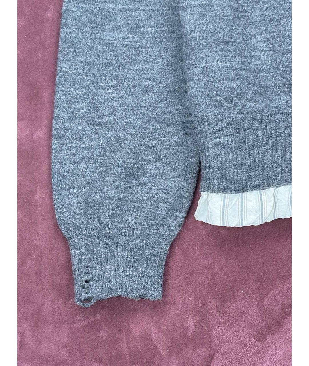 MAISON MARGIELA Серый хлопковый джемпер / свитер, фото 4