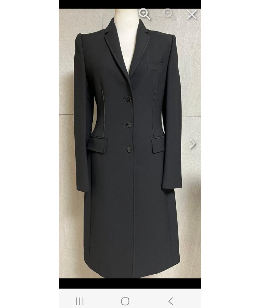 DOLCE&GABBANA Черное шерстяное пальто, фото 10