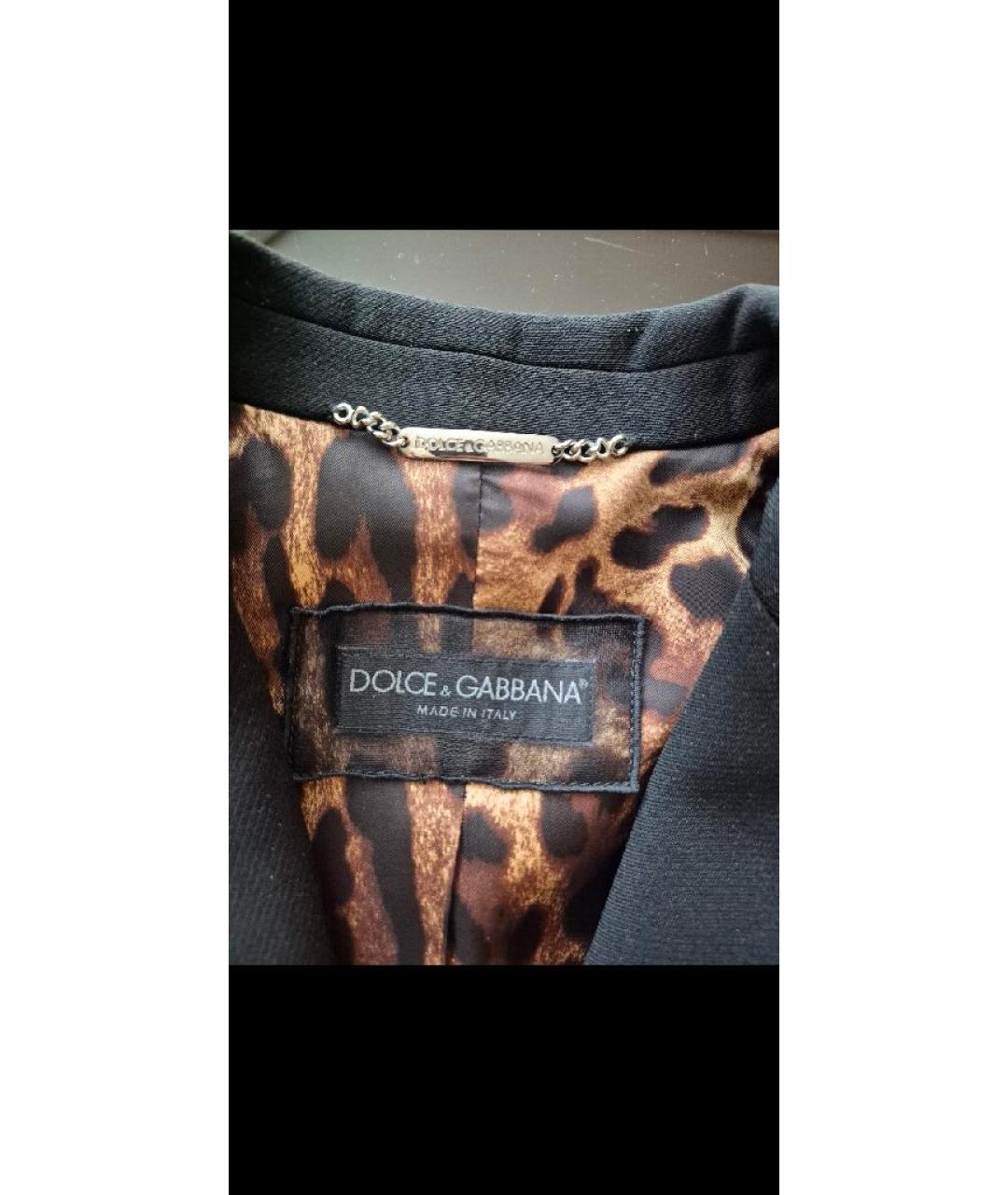 DOLCE&GABBANA Черное шерстяное пальто, фото 3