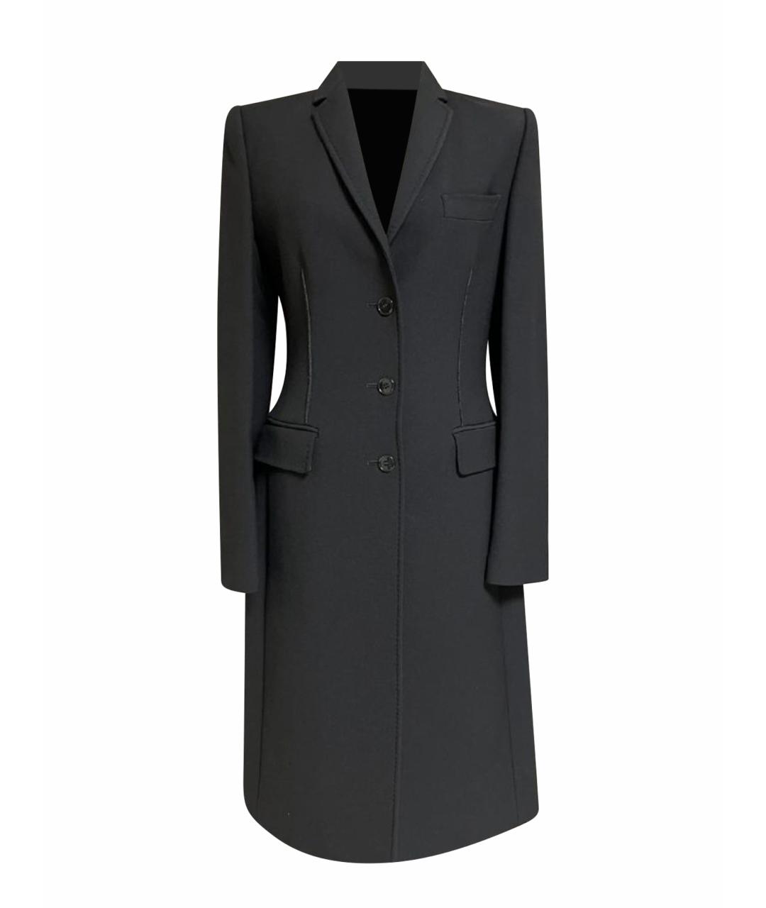 DOLCE&GABBANA Черное шерстяное пальто, фото 1
