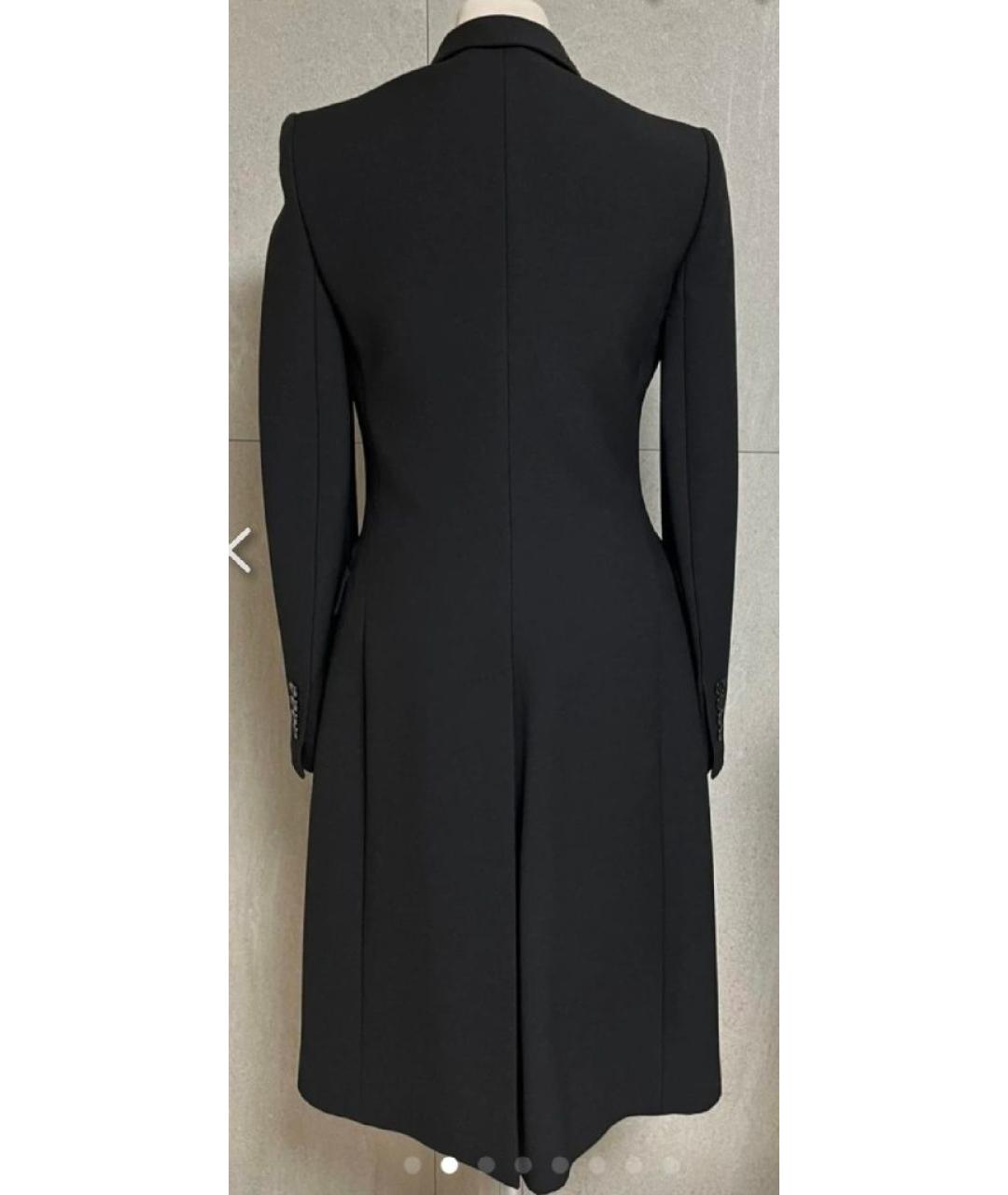 DOLCE&GABBANA Черное шерстяное пальто, фото 2