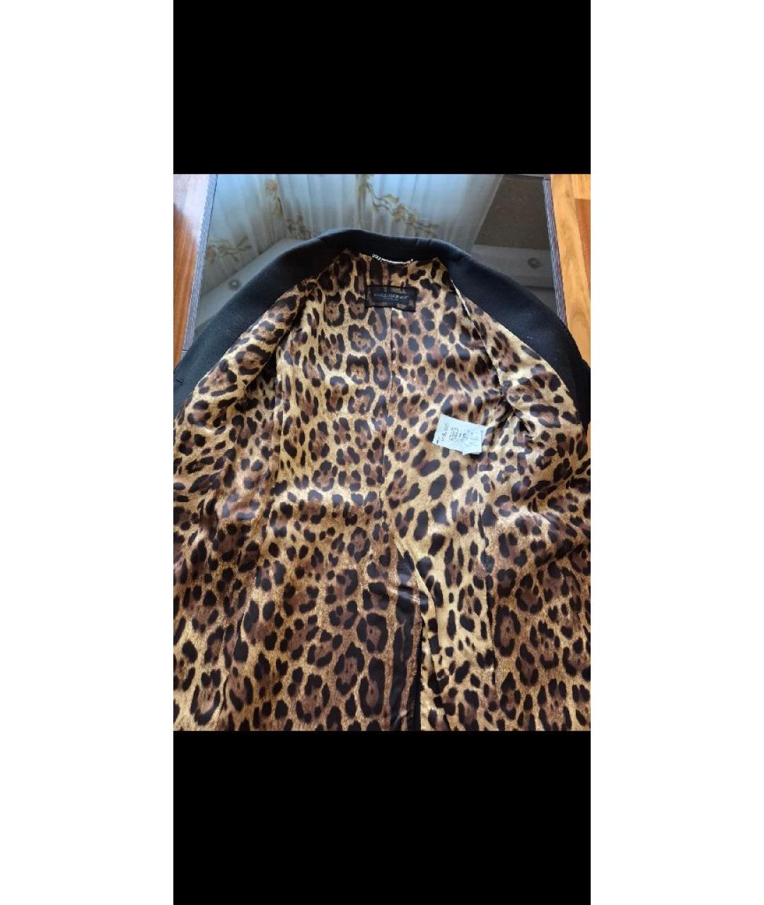 DOLCE&GABBANA Черное шерстяное пальто, фото 6