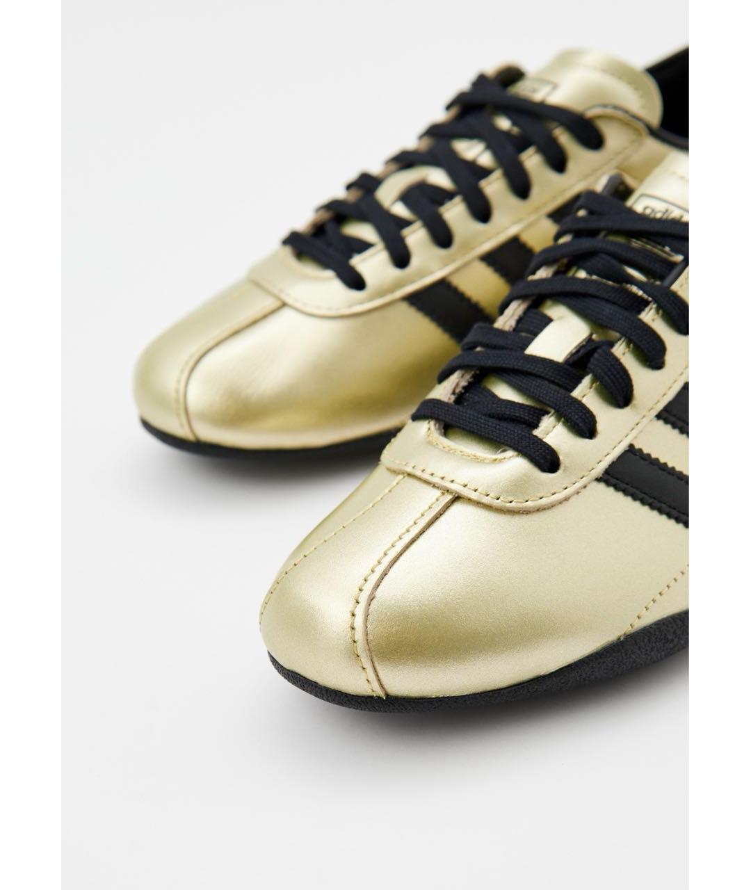 ADIDAS Золотые кроссовки из искусственной кожи, фото 3
