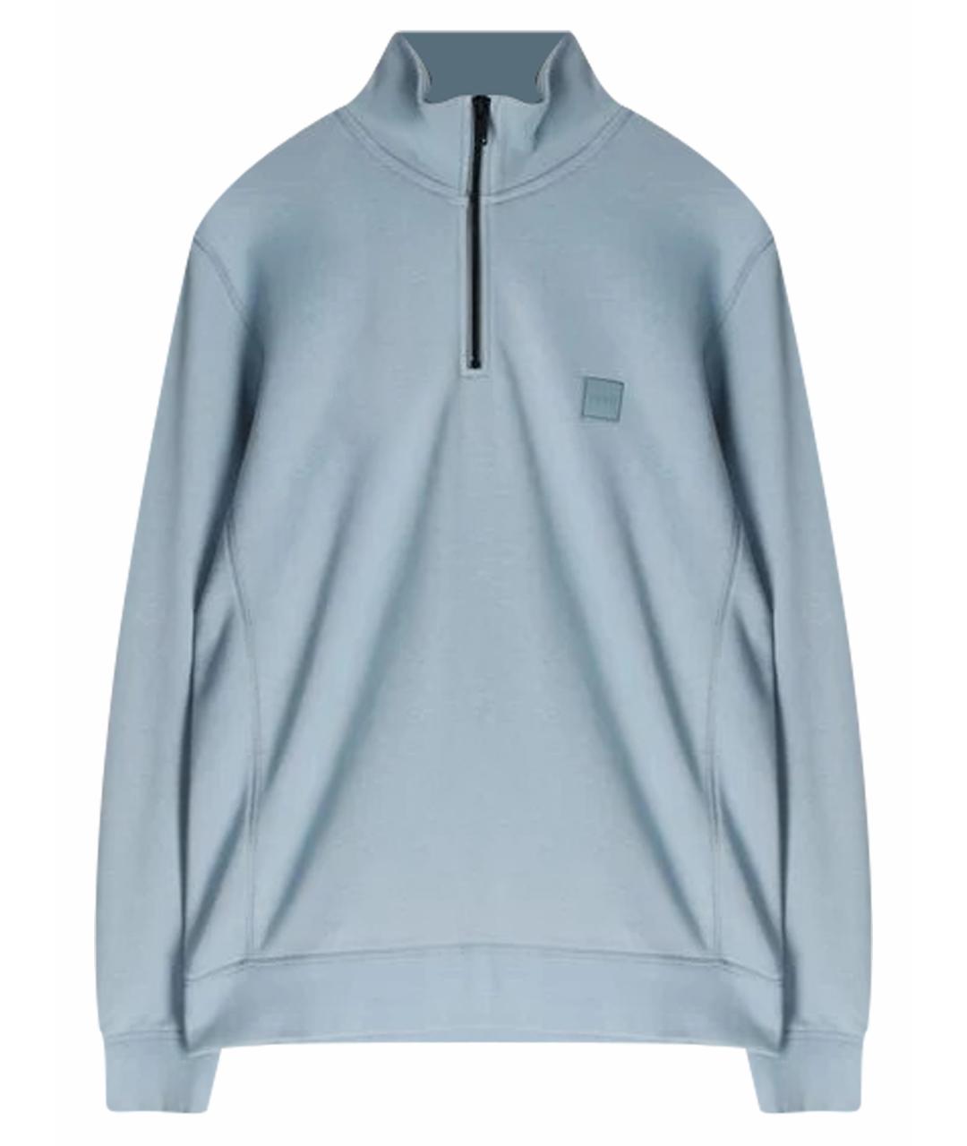 HUGO BOSS Голубой хлопковый джемпер / свитер, фото 1