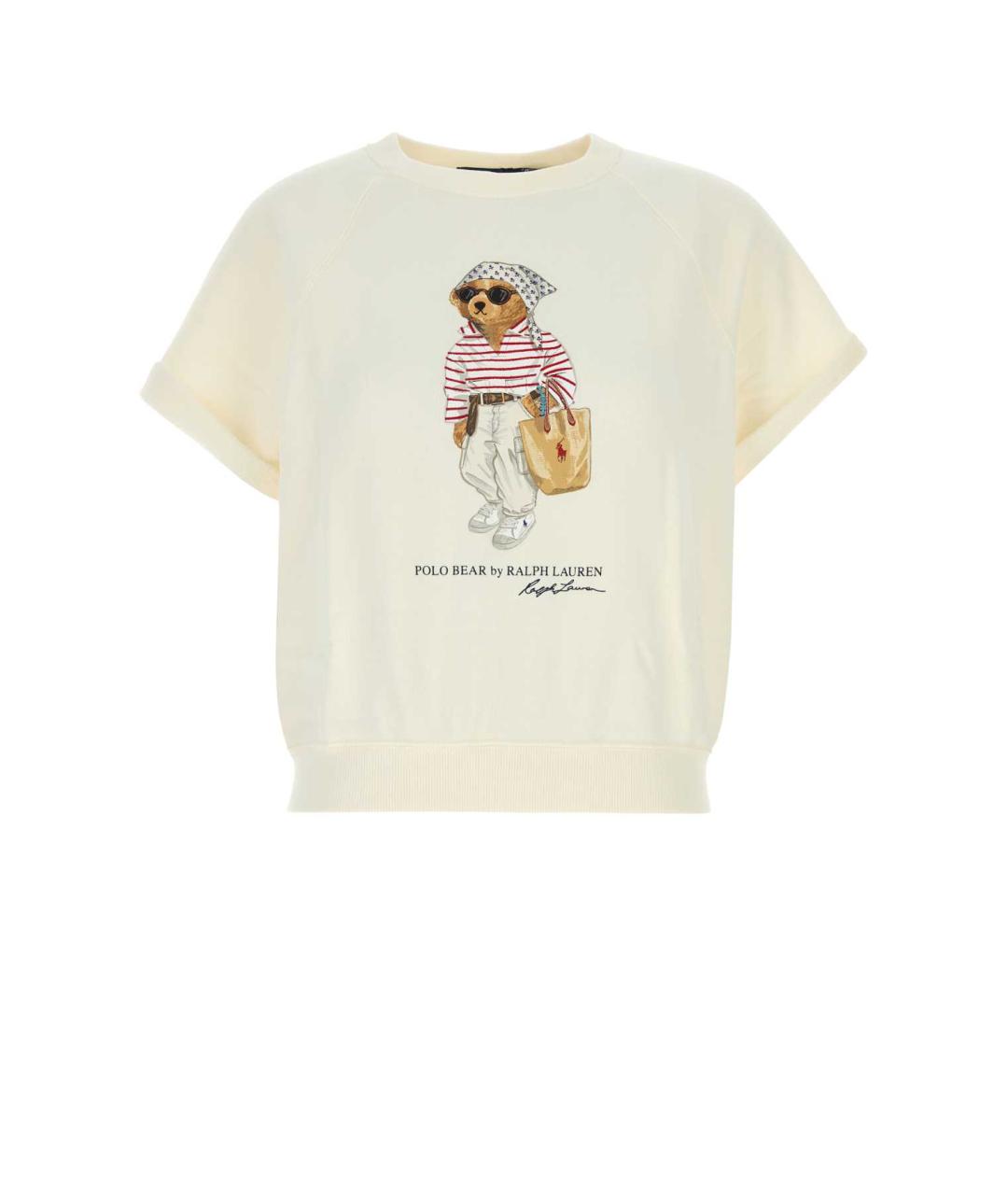 POLO RALPH LAUREN Белый хлопковый джемпер / свитер, фото 1