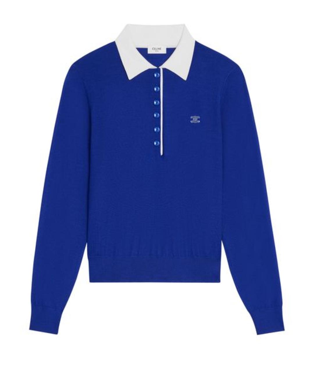 CELINE Синий джемпер / свитер, фото 1
