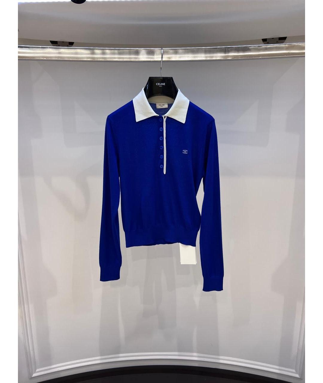 CELINE Синий джемпер / свитер, фото 2