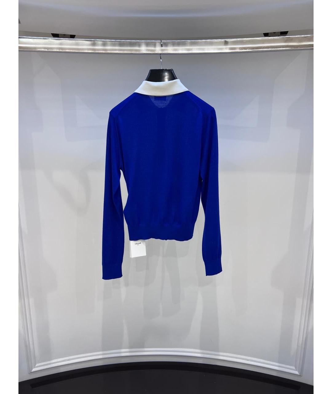 CELINE Синий джемпер / свитер, фото 3