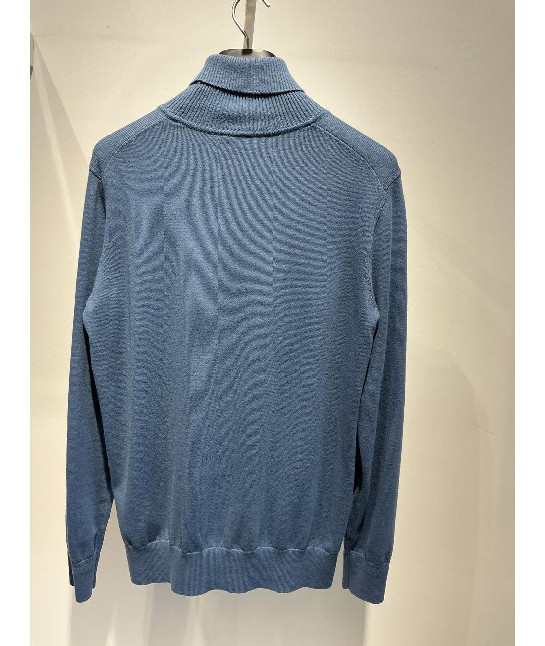 HUGO BOSS Голубая хлопковая водолазка, фото 3