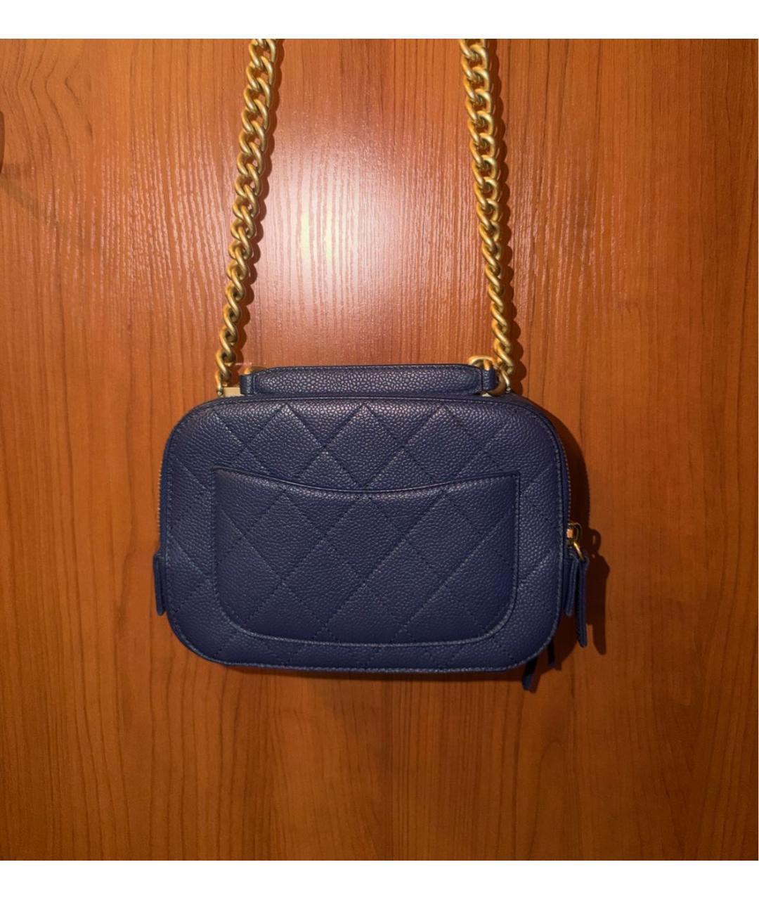CHANEL Темно-синяя сумка через плечо, фото 3