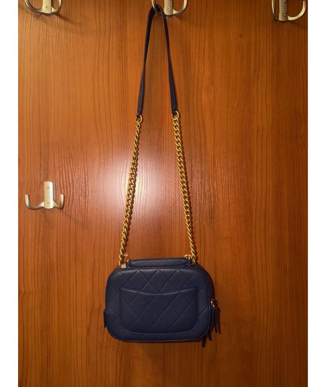 CHANEL Темно-синяя сумка через плечо, фото 4