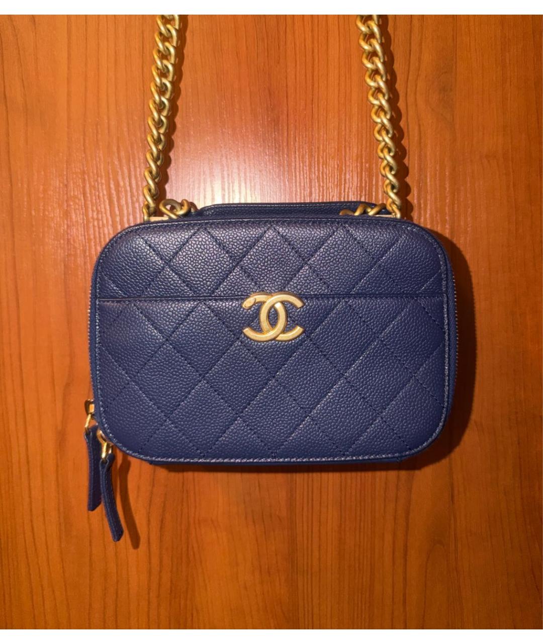CHANEL Темно-синяя сумка через плечо, фото 6