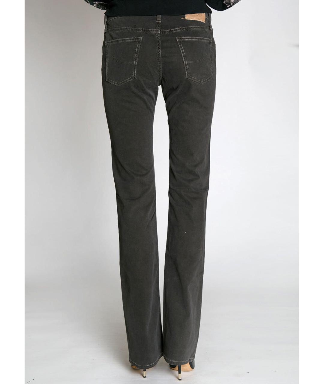 JACOB COHEN Антрацитовые хлопко-эластановые прямые джинсы, фото 4