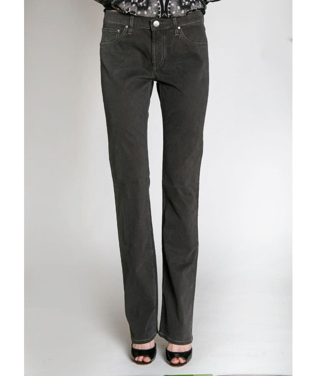 JACOB COHEN Антрацитовые хлопко-эластановые прямые джинсы, фото 3