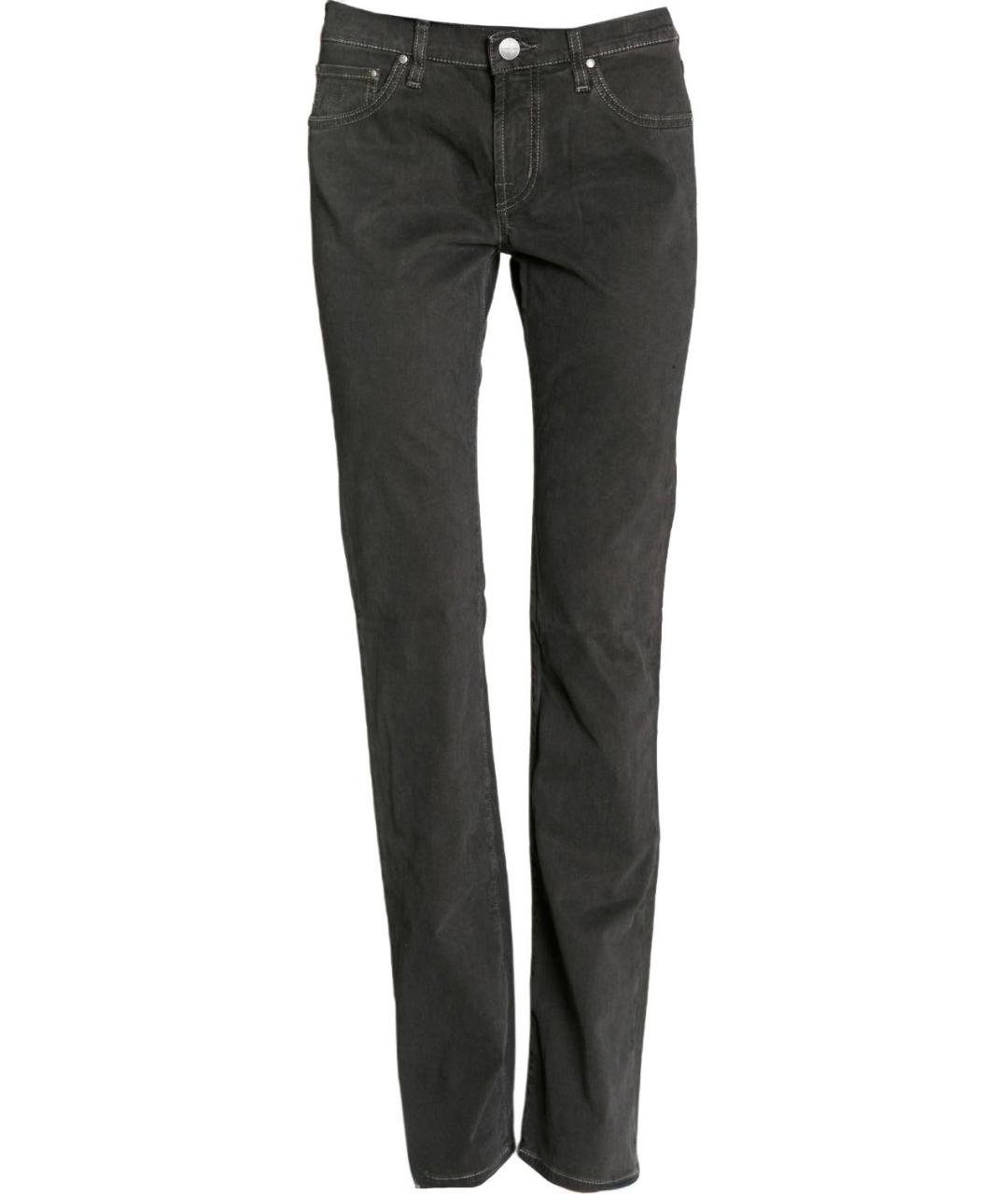 JACOB COHEN Антрацитовые хлопко-эластановые прямые джинсы, фото 1