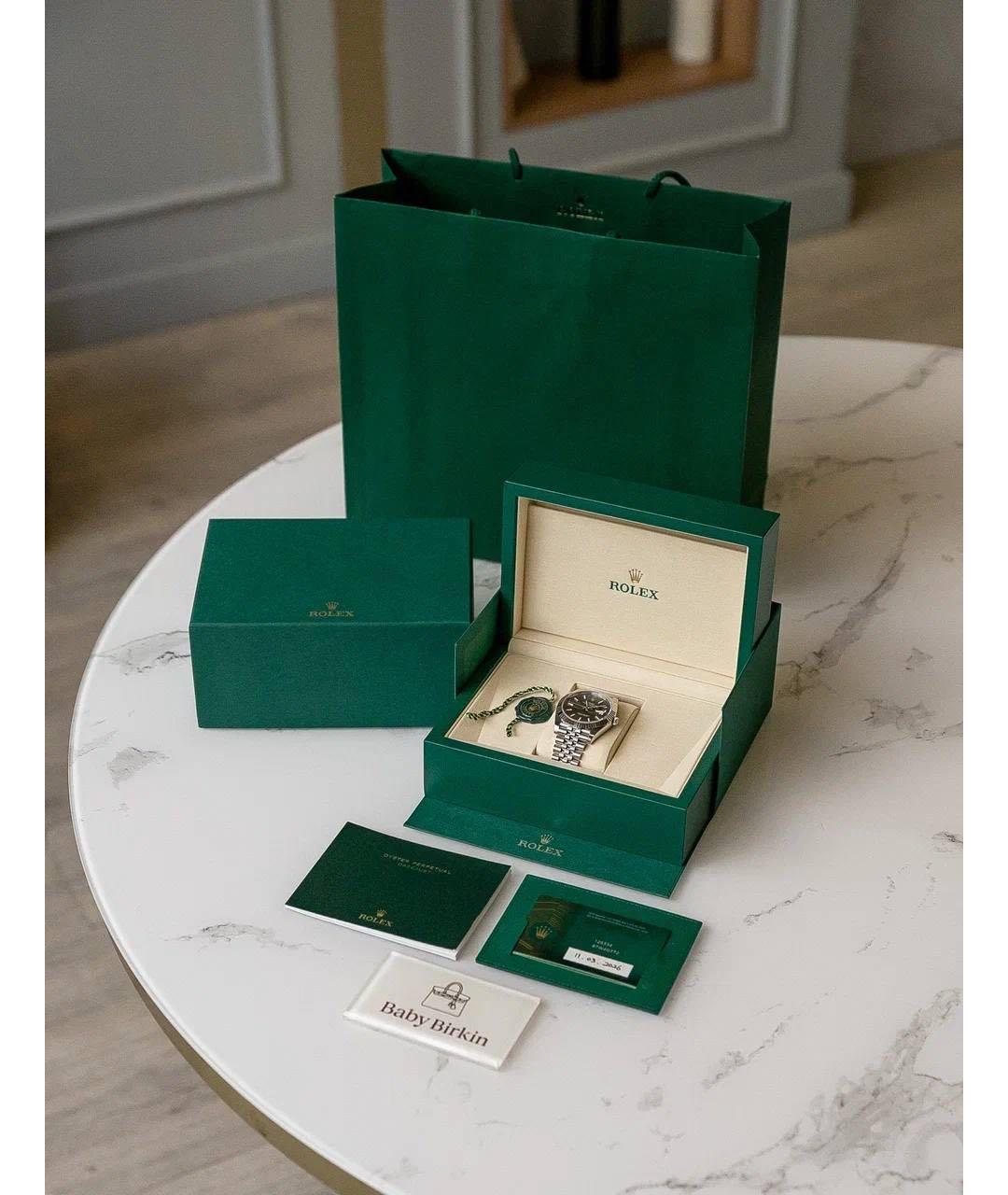 ROLEX Серебряные часы из белого золота, фото 8