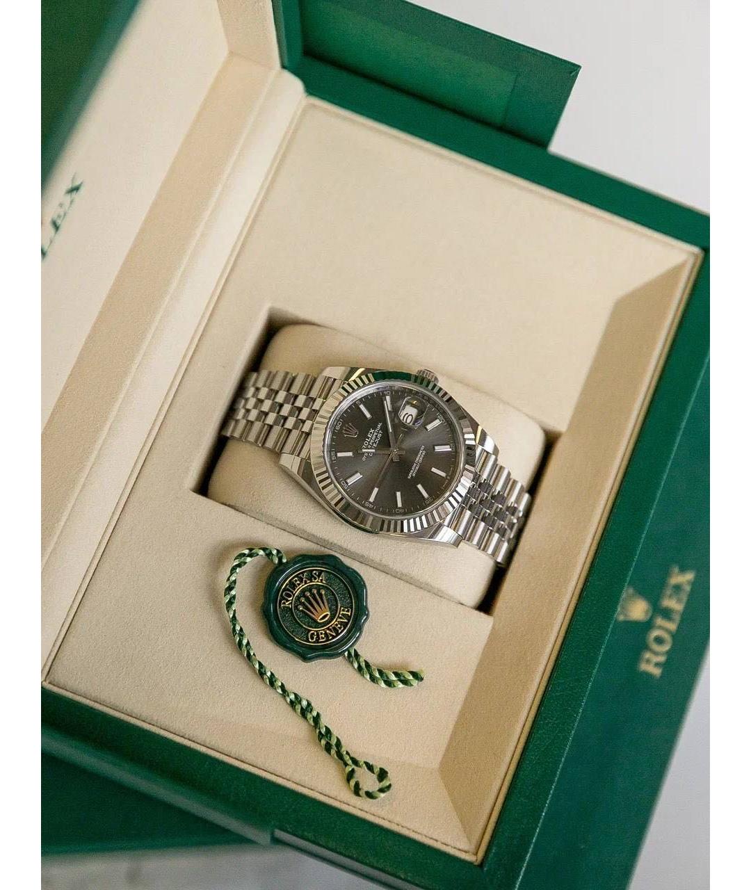 ROLEX Серебряные часы из белого золота, фото 7