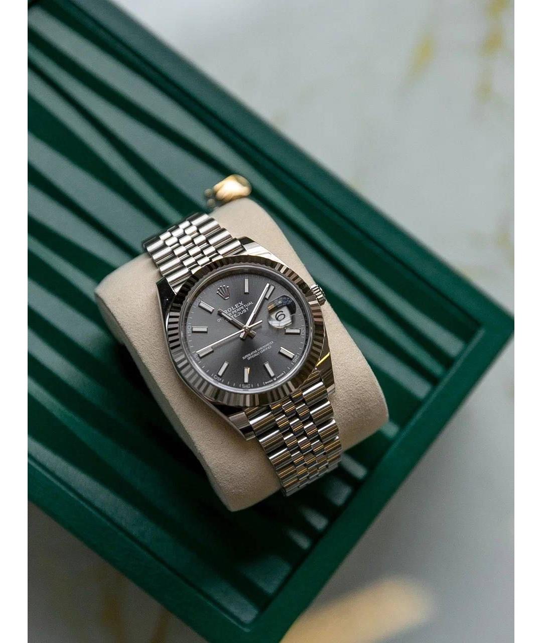 ROLEX Серебряные часы из белого золота, фото 6