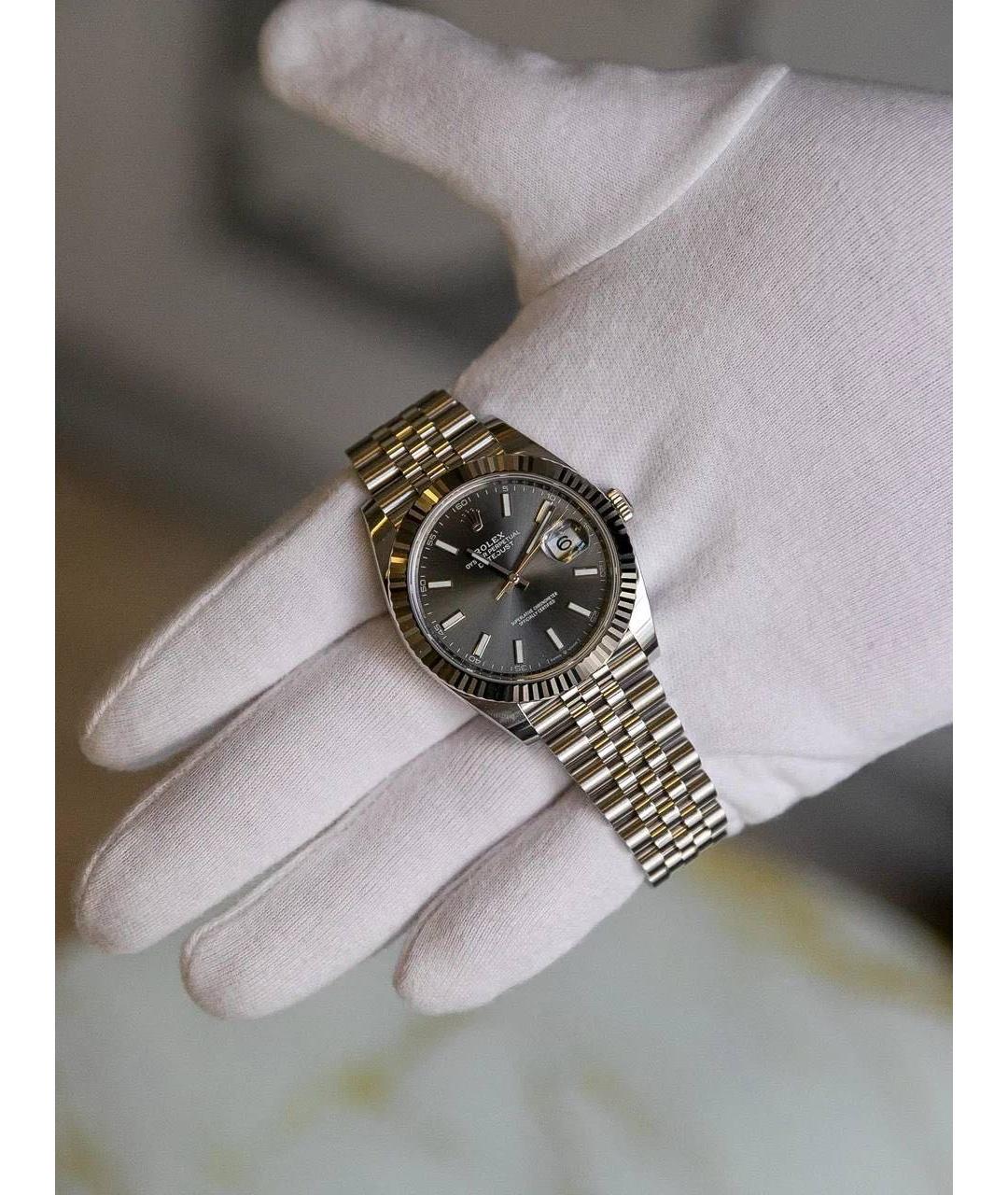 ROLEX Серебряные часы из белого золота, фото 3