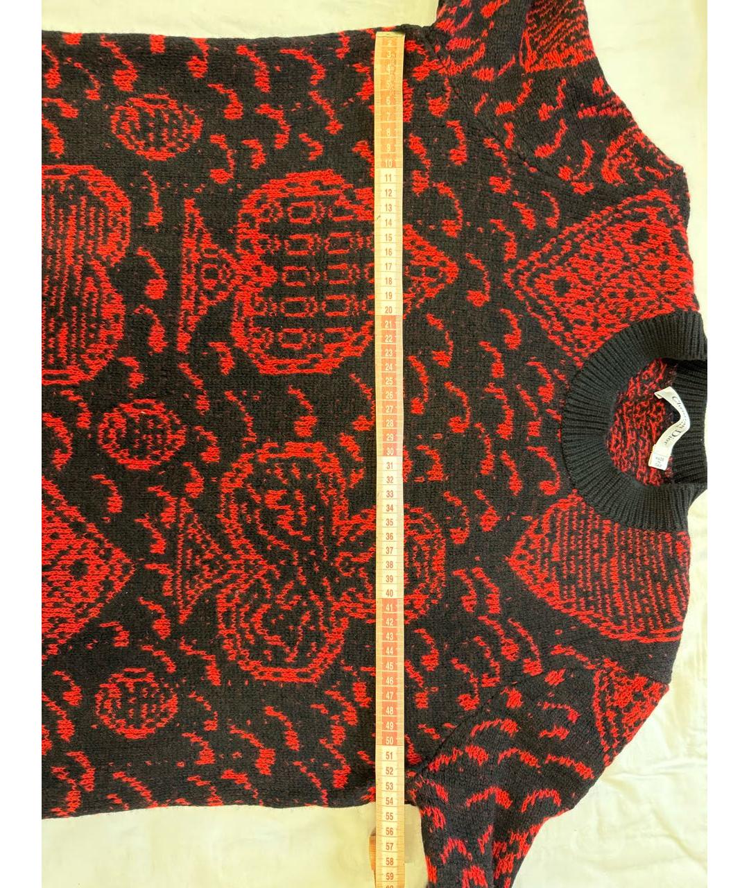 CHRISTIAN DIOR Красный кашемировый джемпер / свитер, фото 3